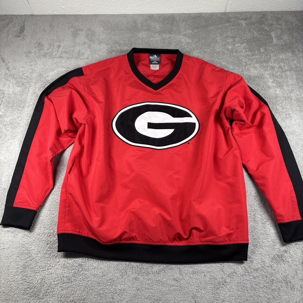 Knights Apparel Georgia Bulldogs NCAA Pullover Windbreaker Jacket Sz Medium